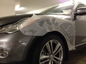 Infiniti Vancouver Clear Bra 2015 Infiniti QX50 Light Grey Xpel Ultimate Paint Protection Film installation Vancouver