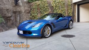 Corvette-z06-blue-roadster-Xpel-ULTIMATE-Clear-Bra-Paint-Protection-Film-installation-Vancouver-ClearBra-3M-1