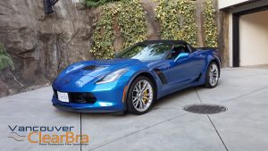 Corvette-z06-blue-roadster-Xpel-ULTIMATE-Clear-Bra-Paint-Protection-Film-installation-Vancouver-ClearBra-3M-2