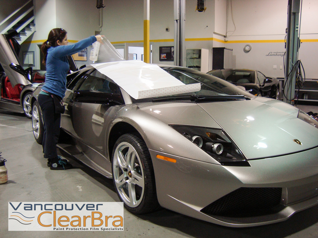Lamborghini Vancouver-Clear Bra paint protection film Vancouver ClearBra 3M Xpel installation Vancouver
