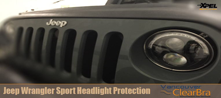 Jeep Wrangler Sport Headlight Clear Bra Vancouver ClearBra